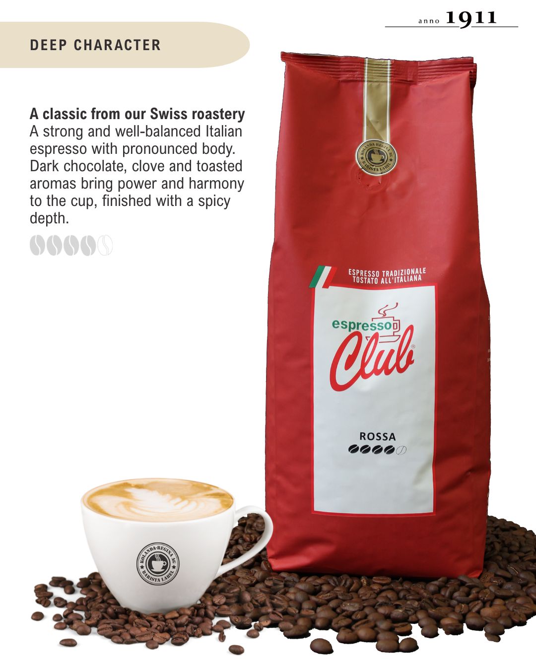 Espresso Club ROSSA 1kg Bohnen